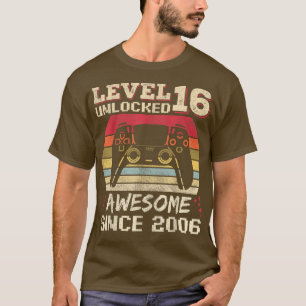 16 Jahre alter Gamer-Mann Geburtstag 16 Level ents T-Shirt