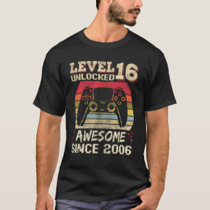 16 Jahre alter Gamer-Mann Geburtstag 16 Level ents T-Shirt