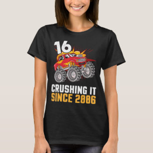 16 Jahre alter Happy Geburtstag Trucker Cruising i T-Shirt