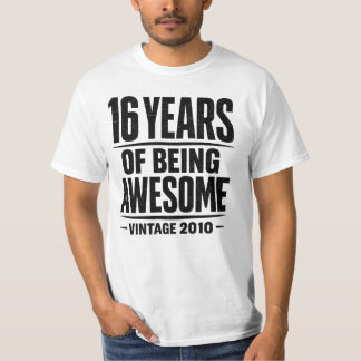 16 Jahre Awesome Vintage 2010 Geburtstag T-Shirt