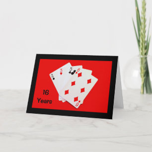 16 Jahre sind eine große Sache!  Hochzeitstagskart Karte