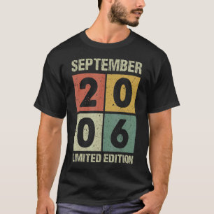 16 Jahre Vintag im September 2006 16. Geburtstag T-Shirt