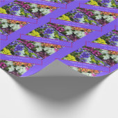 16. Jubiläum bunte Statice Geschenkpapier (Ecke)