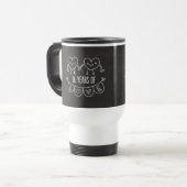 16. Jubiläum Geschenk Chalk Herzen Reisebecher (Vorderseite Links)