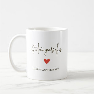 16. Jubiläum – Sechzehn Jahre für uns Kaffeetasse