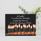 16 Kerzen Geburtstagskarte Einladung (Stehend Vorderseite)