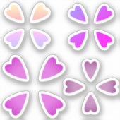 16 Kleine Herzen Aufkleber (Vorderseite)