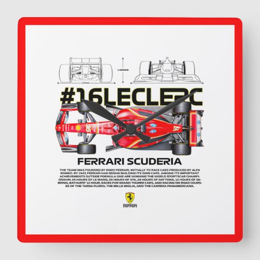 16 leclerc quadratische wanduhr (Vorderseite)