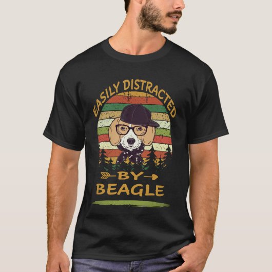 16 Leicht Ablenkbar Durch Beagle T-Shirt (Vorderseite)