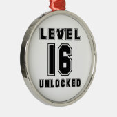 16 Level unverschlossen Geburtstag Ornament Aus Metall (Rechts)