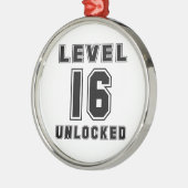 16 Level unverschlossen Geburtstag Ornament Aus Metall (Links)
