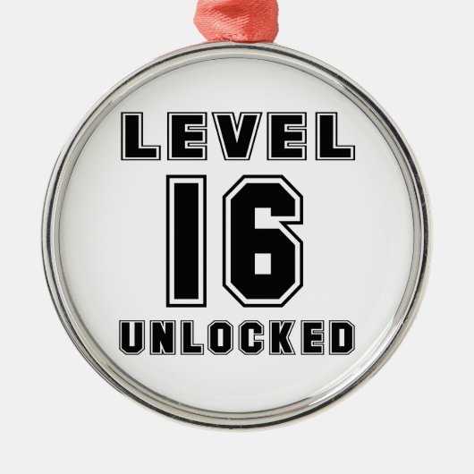 16 Level unverschlossen Geburtstag Ornament Aus Metall (Vorne)
