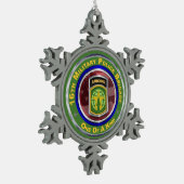 16. Militärpolizei Brigade Keepake Schneeflocken Zinn-Ornament (Links)