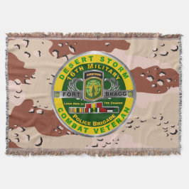 16. Militärpolizei Brigade Wüstensturm Veteran Decke