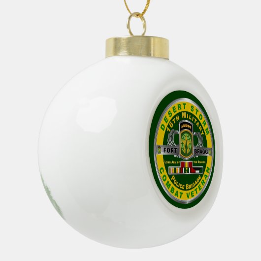 16. Militärpolizei Brigade Wüstensturm Veteran Keramik Kugel-Ornament (Links)