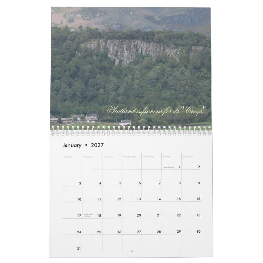 16-monatiger Kalender Schottlands (Jan 2027)
