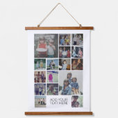 16 Montage und Text für Fotocollagen - Weiß bearbe Wandteppich Mit Holzrahmen (Vorderseite)