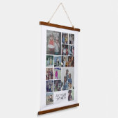 16 Montage und Text für Fotocollagen - Weiß bearbe Wandteppich Mit Holzrahmen (Gewinkelt)
