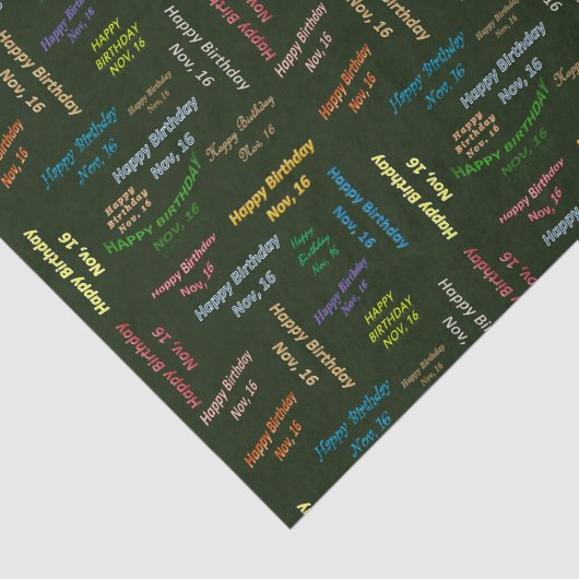 16. November Seidenpapier (Ausschnitt)