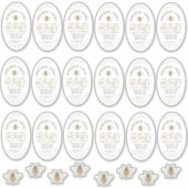 16 oder 32oz Waterproof Queenline Honey Jar Labels (Vorderseite)