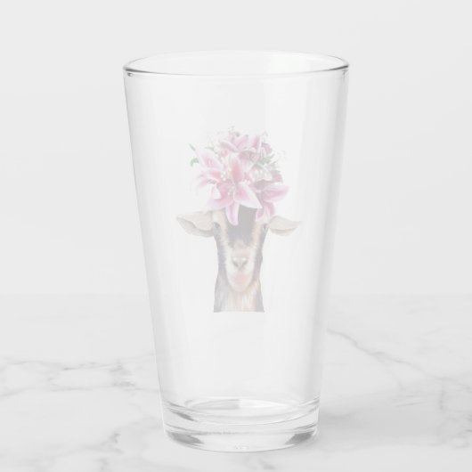 16 oz Glas-Wäscher Lily the Goat Glas (Rückseite)