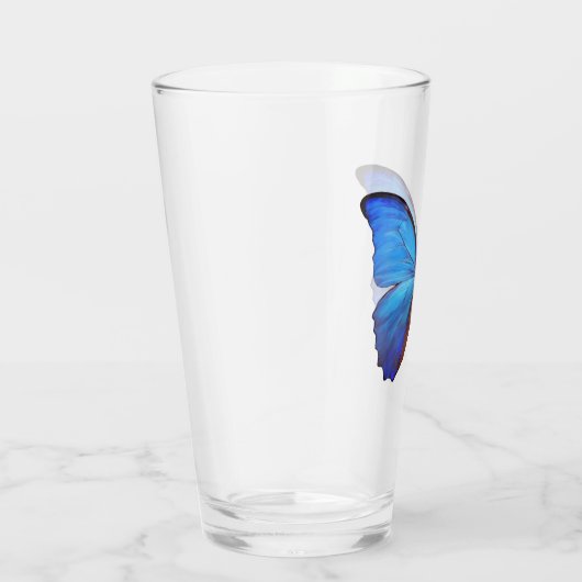 16 oz Glasblauer Schmetterling Glas (Rechts)
