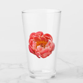16 oz Glastumbler - Korallenpeony Glas