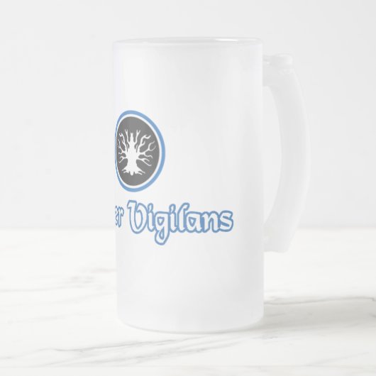 16 oz. Mattiert Glass Semper Vigilans stein Mattglas Bierglas (VorderseiteRechts)
