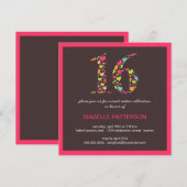 16 Party Einladungen (Vorne/Hinten)