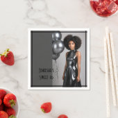 16-Party-Papierserviette grau schwarz Serviette (Beispiel)