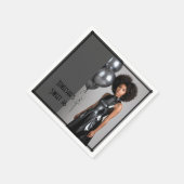 16-Party-Papierserviette grau schwarz Serviette (Ecke)