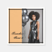 16-Party-Papierserviette schwarz Serviette (Vorderseite)