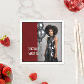 16-Party-Papierserviette schwarz Serviette (Beispiel)