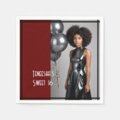 16-Party-Papierserviette schwarz Serviette (Vorderseite)