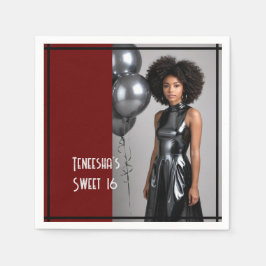 16-Party-Papierserviette schwarz Serviette