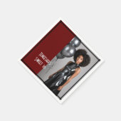 16-Party-Papierserviette schwarz Serviette (Ecke)