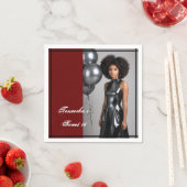 16-Party-Papierserviette schwarz Serviette (Beispiel)