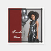 16-Party-Papierserviette schwarz Serviette (Vorderseite)