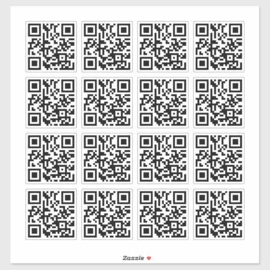 16 Personalisierter QR-Code Aufkleber (Blatt)