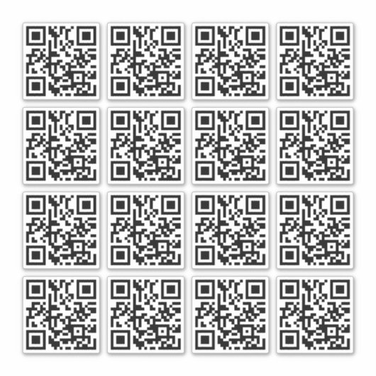 16 Personalisierter QR-Code Aufkleber (Vorderseite)