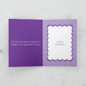 16. phantastischer Name lila Foto Karte (Innenseite)