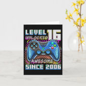 16 Phantastisches 2006 Videospiel 16. Geburtstag Karte (Gelbe Blume)