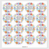 16 Philippinen 4:13 Bibelschrift Folkart Aufkleber (Blatt)