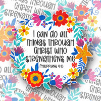 16 Philippinen 4:13 Bibelschrift Folkart