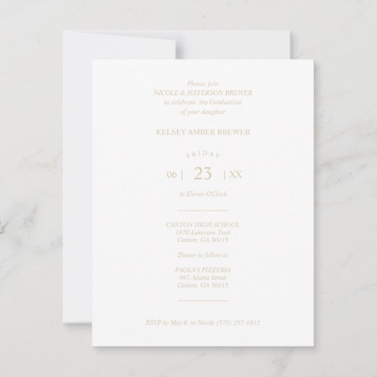 16 Photos Collage Timeline Life Graduation (Rückseite)