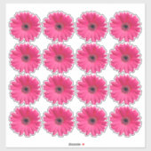 16 Pink Gerbera Daisy Blume Kiss-Cut Stickers Aufkleber (Blatt)