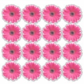16 Pink Gerbera Daisy Blume Kiss-Cut Stickers Aufkleber (Vorderseite)
