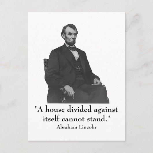 16. Präsident Abraham Lincoln Postkarte (Vorderseite)