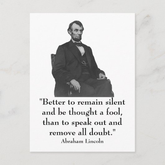 16. Präsident Abraham Lincoln Postkarte (Vorderseite)