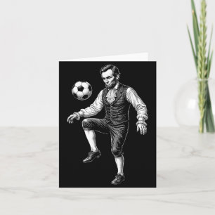 16. Präsident Präsident spielt Fußball Retro Karte